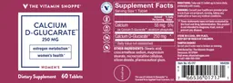 Label for Calcium D-Glucarate 250 mg