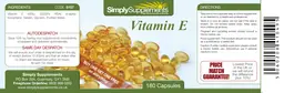 Label for Vitamin E