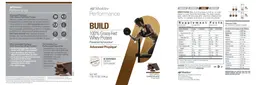 Label for Advanced Physique 100% Grass-Fed Whey Protein Natural Chocolate Flavored
