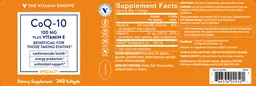 Label for CoQ-10 100 mg Plus Vitamin E