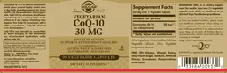 Label for Vegetarian CoQ-10 30 mg