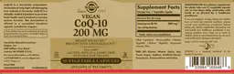 Label for Vegan CoQ-10 200 mg