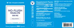 Label for No-Flush Niacin 500 mg