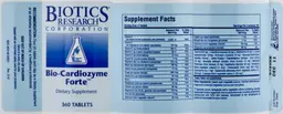 Label for Bio-Cardiozyme Forte