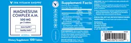 Label for Magnesium Complex A.M. 500 mg