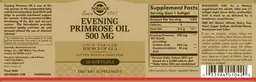 Label for Evening Primrose Oil 500 mg