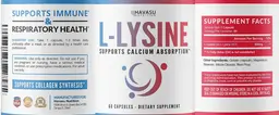 Label for L-Lysine