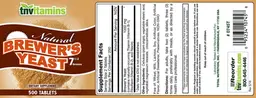 Label for Brewer's Yeast