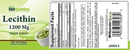Label for Lecithin 1200 mg