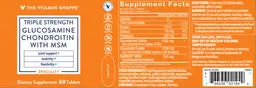Label for Glucosamine Chondroitin with MSM Triple Strength