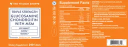 Label for Glucosamine Chondroitin with MSM Triple Strength