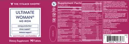Label for Ultimate Woman No Iron