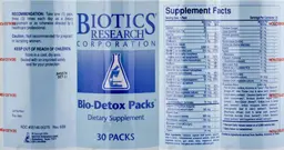 Label for Bio-Detox Packs
