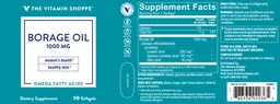 Label for Borage Oil 1000 mg