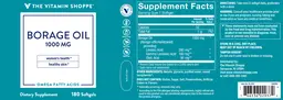 Label for Borage Oil 1000 mg