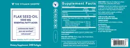 Flax Seed Oil 1000 mg Essential Fatty Ac