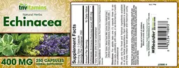 Label for Echinacea 400 mg