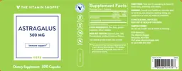 Label for Astragalus 500 mg