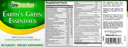 Label for Earth's Green Essentials