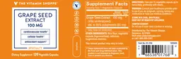 Label for Grape Seed Extract 100 mg