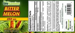 Label for Bitter Melon 450 mg