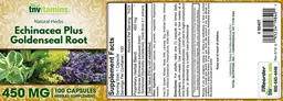 Label for Echinacea plus Goldenseal Root 450 mg