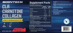 Label for CLA Carnitine Collagen Fruit Punch
