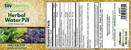 Label for Herbal Water Pill