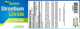 Label for Strontium Citrate 340 mg