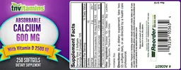 Label for Absorbable Calcium 600 mg