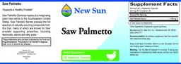 Label for Saw Palmetto