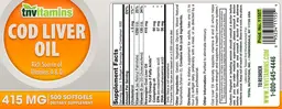 Label for Cod Liver Oil 415 mg