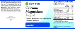 Label for Calcium Magnesium Liquid