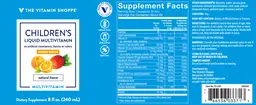 Label for Children's Liquid Multivitamin Orange Mango