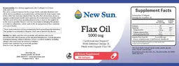 Label for Flax Oil 1000 mg