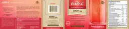 Label for Ester-C Effervescent 1000 mg Natural Raspberry Flavor
