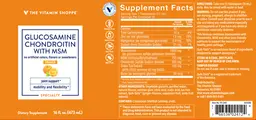 Label for Glucosamine Chondroitin with MSM Orange