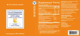 Label for Glucosamine Chondroitin with MSM Orange