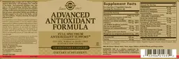 Label for Advanced Antioxidant Formula
