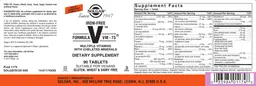 Label for Iron-Free Formula VM-75