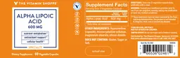 Label for Alpha Lipoic Acid 600 mg