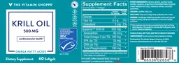 Label for Krill Oil 500 mg