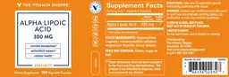 Label for Alpha Lipoic Acid 300 mg