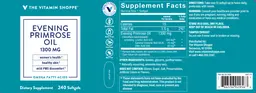 Label for Evening Primrose Oil 1300 mg