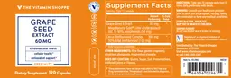 Label for Grape Seed Extract 60 mg