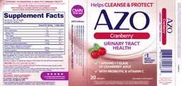 Label for Cranberry Caplets