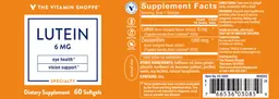 Label for Lutein 6 mg