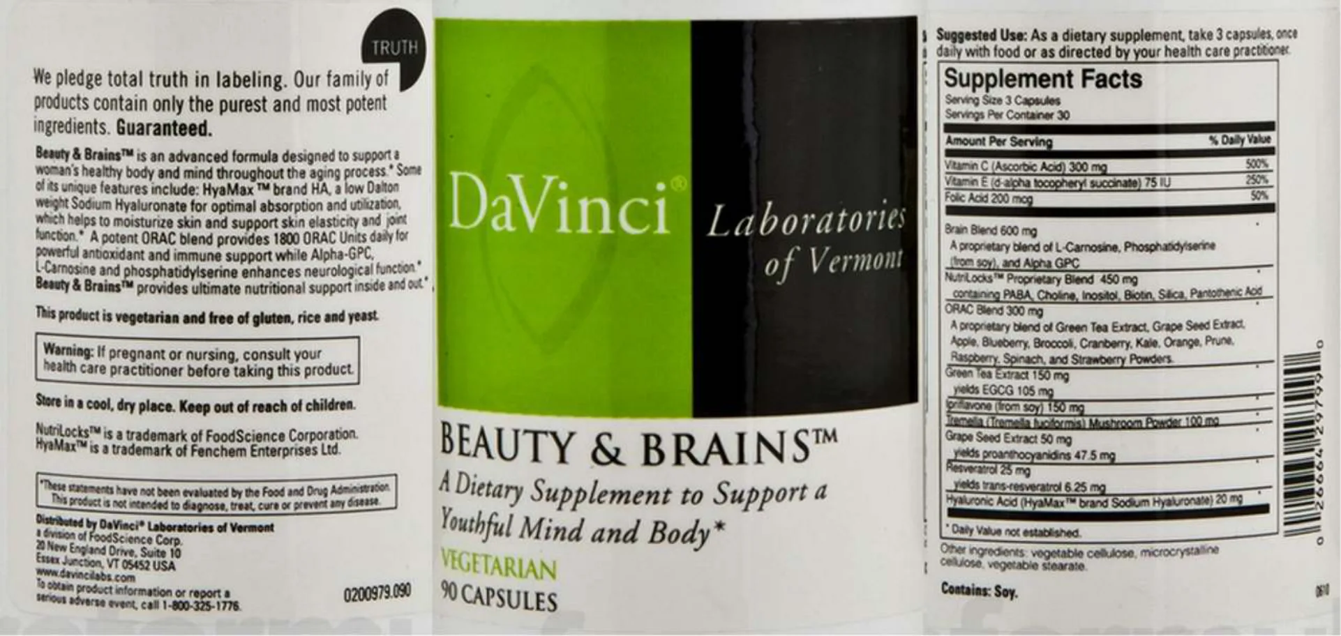 Label for Beauty & Brains