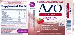 Label for Cranberry Caplets