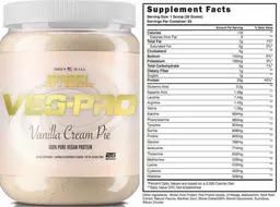 Label for Veg-Pro Vanilla Cream Pie